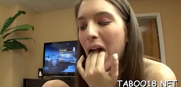  Smoking sexy  blonde teen has intense appetite for subrigid shaft